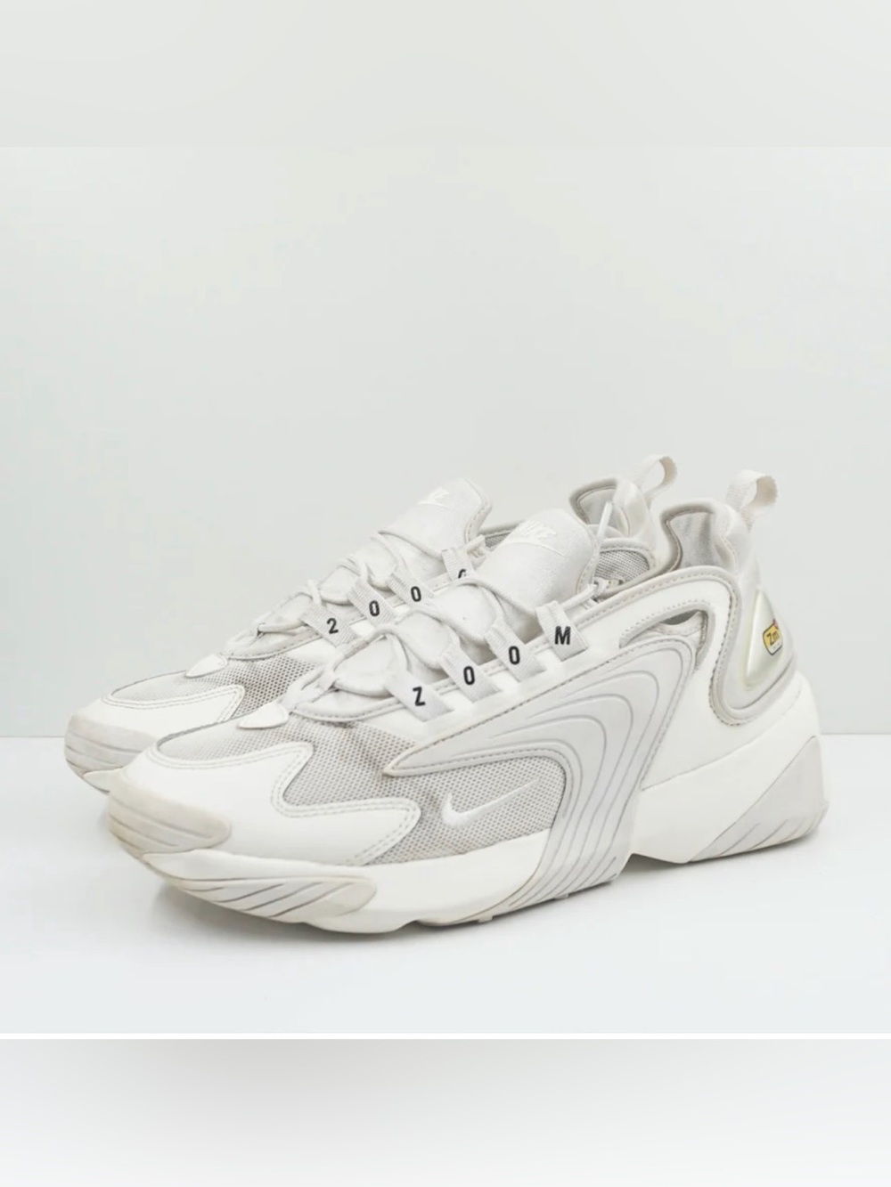 Nike White/Sail Zoom 2K Runner Sneakers athletic activewear sporty shoes neutral